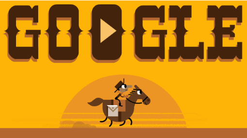 Google Doodle Features A Pony Express Rider